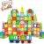 EchoPlan Magnetic Tiles, 130PCS Magnetic Blocks with 2 Cars, Magnet Tiles 3D Clear Building Blocks Set, STEM Sensory Educational Toys Gift for Toddlers Kids Boys 3 4 5 6 7 8 9+ Year Old