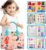 Teefrye Toddler Busy Board Montessori Toys for Toddlers 1-3 Year Old Educational Activity Book Board Sensory Travel Toys Ages 2-4 Preschool Learning Fine Motor Skills Toy Quiet Book Gift for Kids