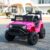 12V 7AH Kids Ride-On Truck Jeep, Electric Car with Parent Remote Control, Spring Suspension, LED Lights, Bluetooth, Music, Pink