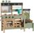 Outdoor Mud Kitchen for Kids, Wooden Pretend Play Kitchen with Plant Growing Box, Removable Sink, Oven and Stove, Kids Kitchen Playset with Kitchen Accessories for Backyard & Garden