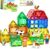 Magnetic Tiles Toys with Farm Animals for 3+ Year Old Toddler, Magnetic Blocks Building Toys for Kids Ages 3-5 5-7 Girls Boys, Classroom Must Haves