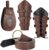 Berenlu 3 PCS Renaissance Accessories, Viking Belt, Medieval Vintage Belt Pouch & Leather Bracers for Halloween LARP Cosplay