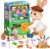 TBOLINE 24pcs 3D Printed Eggs Vending Machine for Kids, Mini Capsule Vending Machine Toy with 3D Printed Animals Inside, Surprise Eggs Gumball Prize Machine Fidget Toys for Boys Girls 5-7 6-8