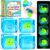 VISCOO 4 Pack Stress Cube -Glow in The Dark Sea Animal Inside Squishy Toys, Cube Squishy Stress Balls for Anxiety Relief, Squeeze Toys for Kids Adults,Fidget Gummy Toys for Party Favors