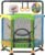 60″ Trampoline for Kids, Twinkoo 5FT Fortified Toddler Trampolines with Anti-Rollover Bottom, Indoor/Outdoor Toddler Trampoline with Safety Enclosure, Adjustable Gymnastics Bars, Basketball Hoop