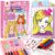 Mocoosy Makeup Art Craft for kids Ages 4-8, Pretend Play Makeup Coloring Activity Book with Stickers, Fashion Design Sketchbook, Travel Game Airplane Car Road Trip Toy Birthday Gift for Girl 5 6 7 8 9