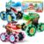 JOYIN 3 Pack Monster Truck Toy – Motion Activated Light Up Cars for Toddlers – Monster Glow Rover LED Wheels – Baby Boy Toys – Press and Go Dinosaur Trucks for Kids Boy Birthday Gifts