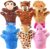 6 PCS Hand Puppets Set Animal Plush Puppet Elephant Tiger Giraffe Monkey Lion Hippo for Storytelling Playing Teaching Shows Playtime Schools Birthday Party Favor Supplies