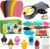 WATINC 6Pcs Hand Puppet Making Kit, Art Craft Felt Sock Puppet Toys, Creative DIY Make Your Own Pompoms Wiggle Googly Eyes Storytelling Role Play Party Supplies Gift for Girls Boys (Bird A)